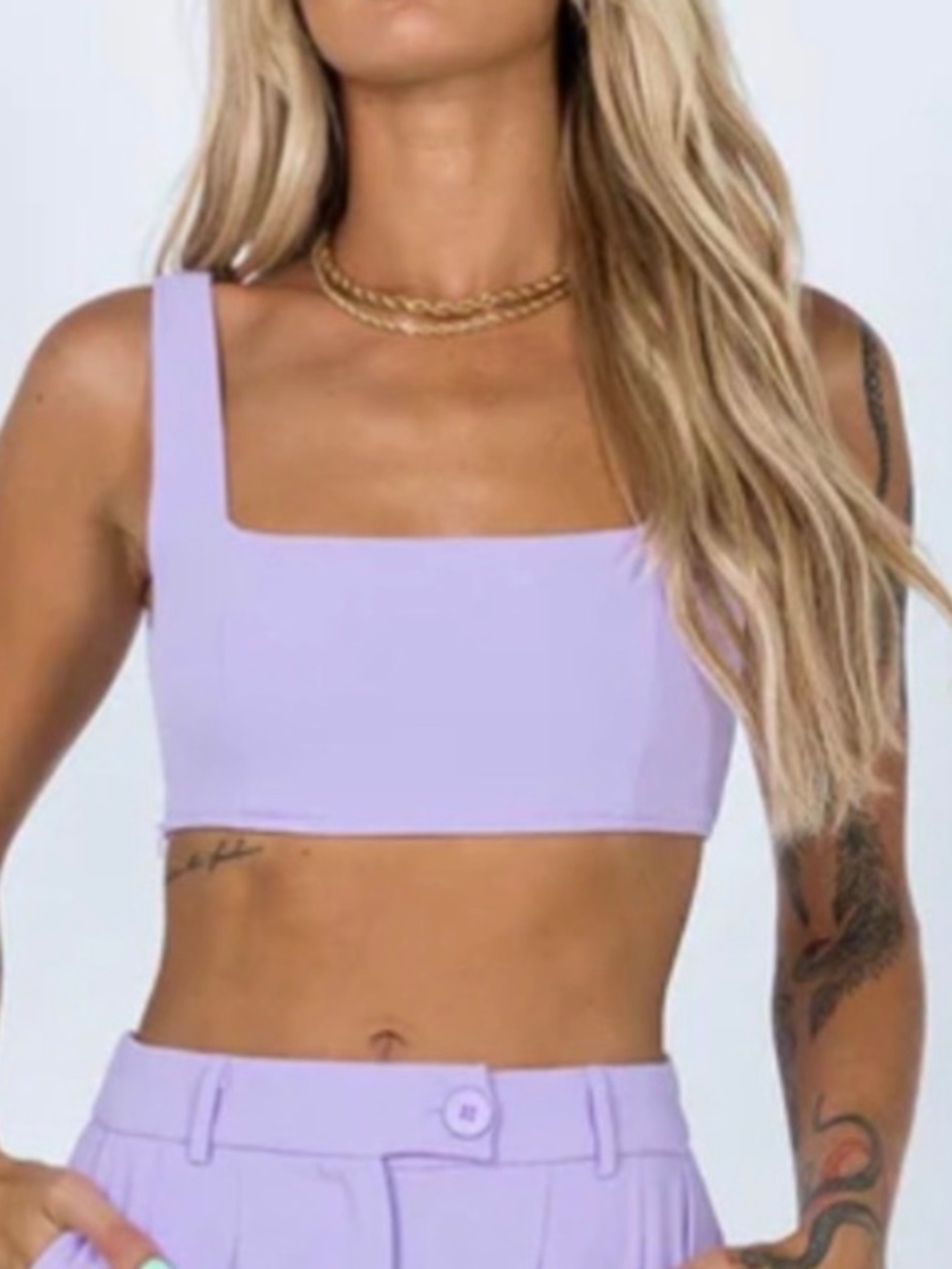 Princess Polly Huxley Top | US 6 | Lilac | Y2K Feminine Soft Girl Crop NWT
